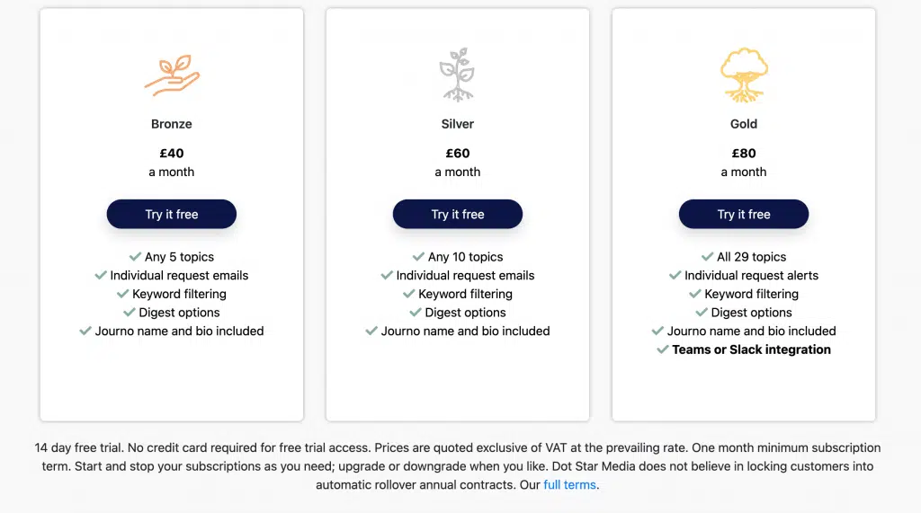 doit star media journo request platform pricing